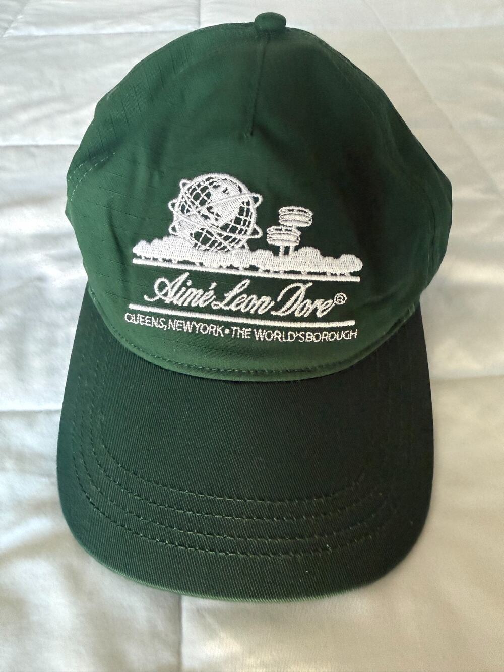 Aimé Leon Dore ALD The World's Borough Unisphere Hat Green White Snapback